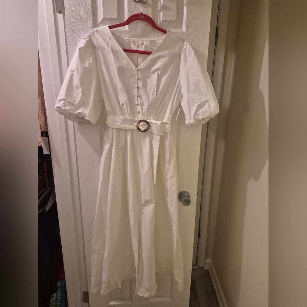 Melloday | White Belted Dress